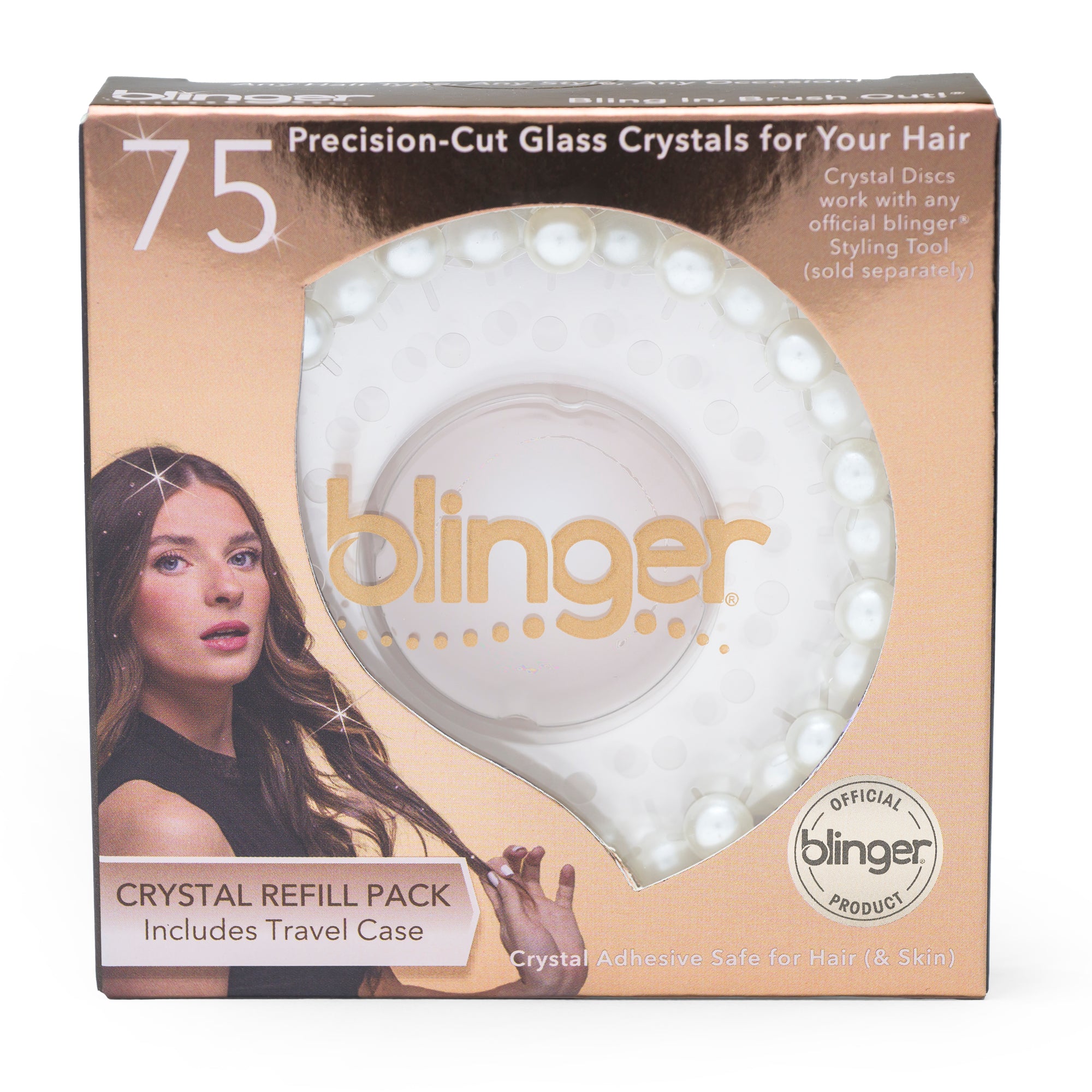 blinger® Pearl Refill Pack with 75 Pearls in a Travel Case