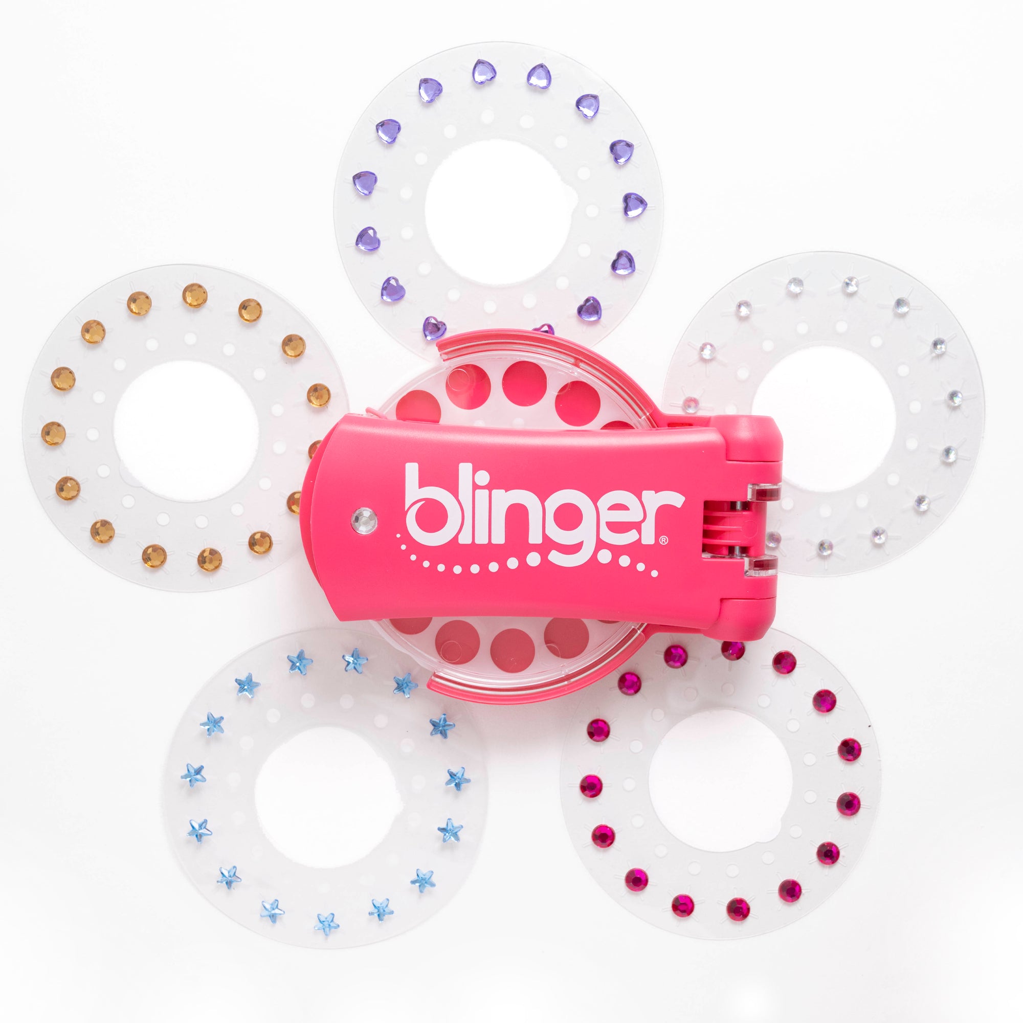 blinger® Dazzling Collection Starter Kit with blinger® Gem Stamper + 75 Colorful Hair-Safe Gems