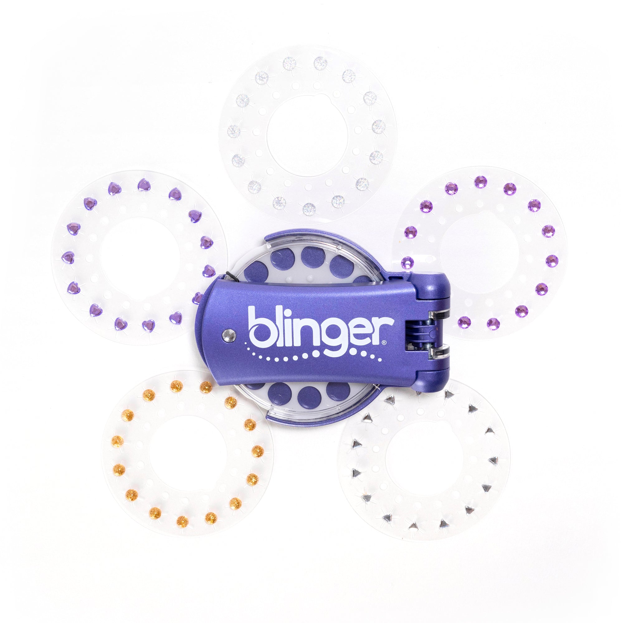 blinger® Diamond Collection Starter Kit with blinger® Gem Stamper + 75 Colorful Hair-Safe Gems