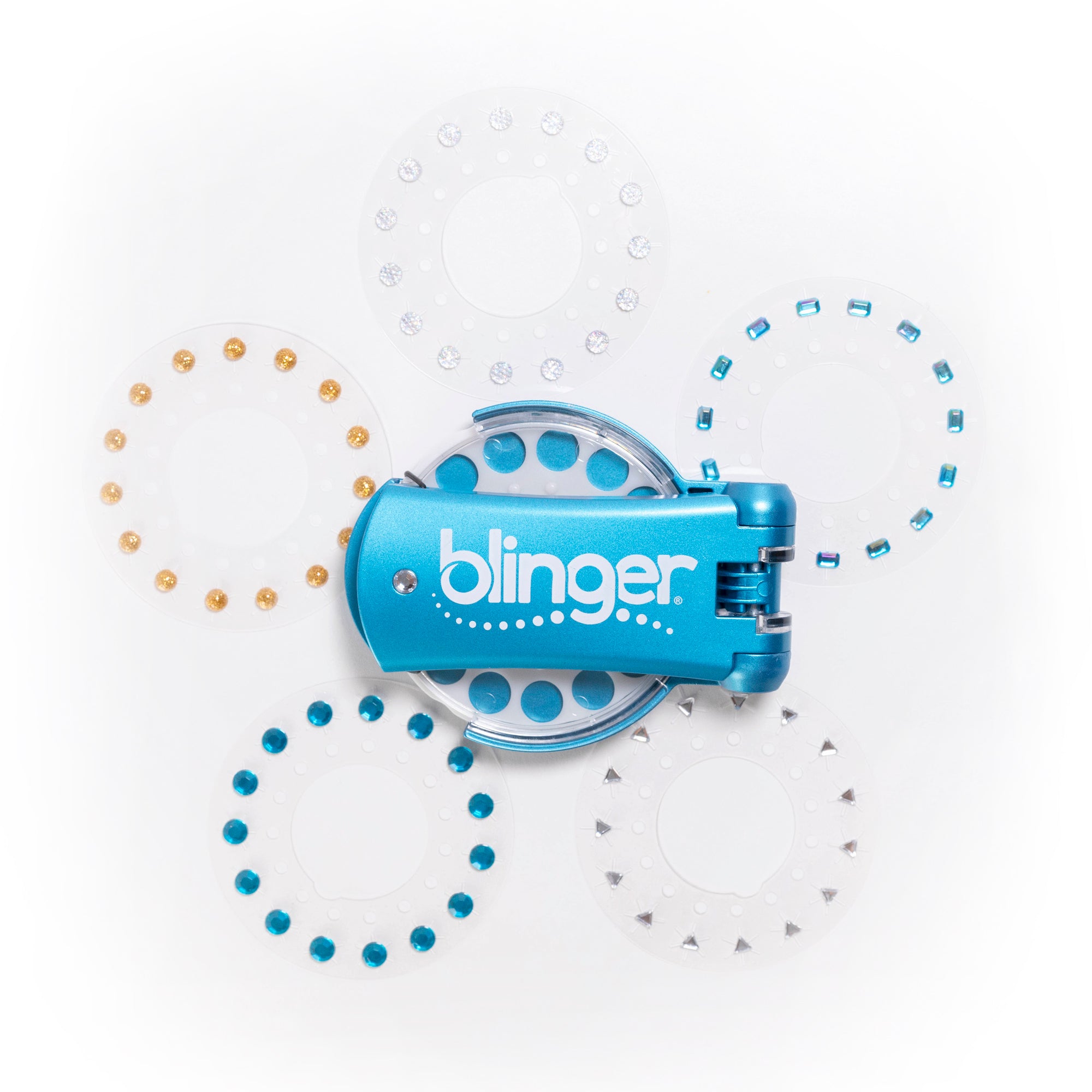 blinger® Diamond Collection Starter Kit with blinger® Gem Stamper + 75 Colorful Hair-Safe Gems