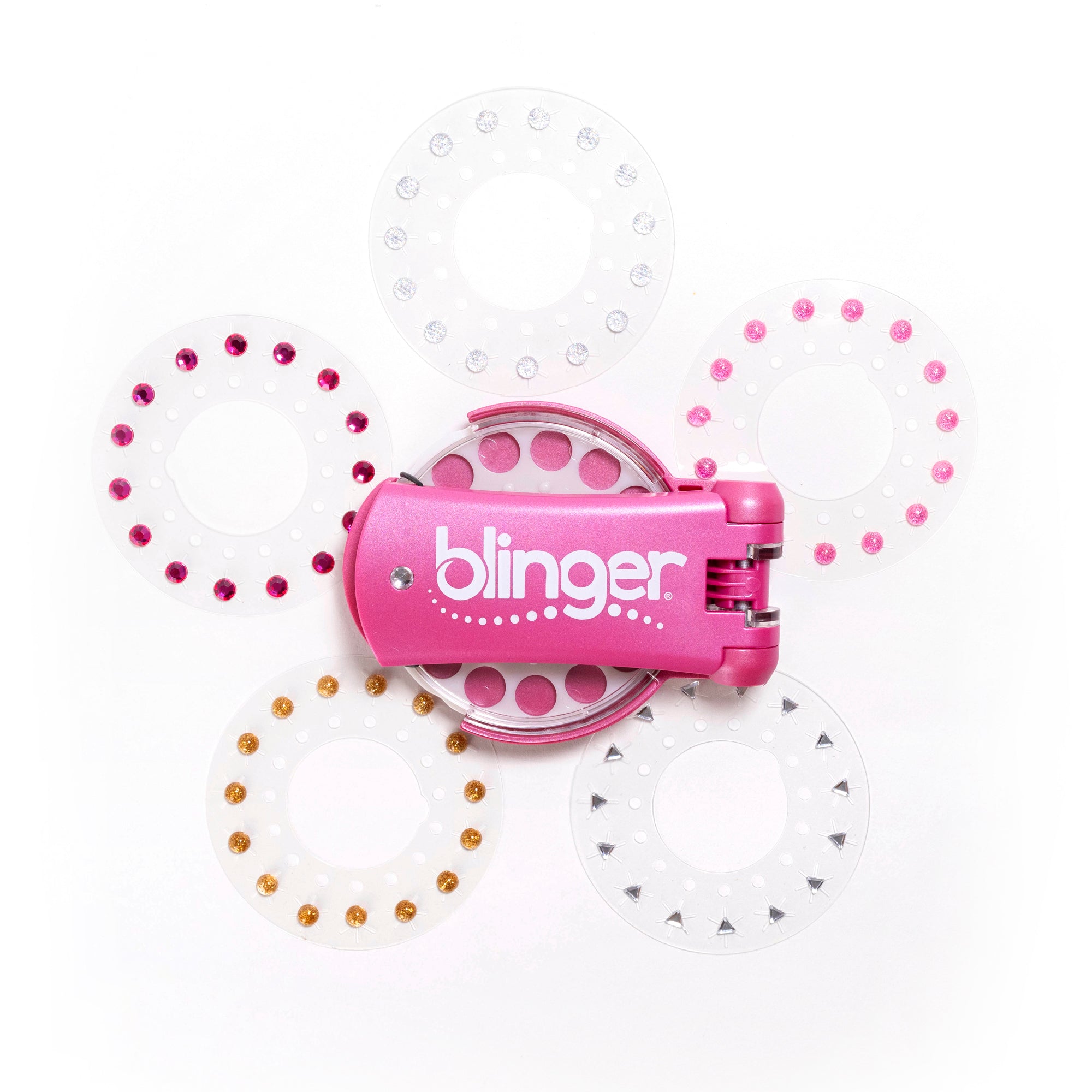 blinger® Diamond Collection Starter Kit with blinger® Gem Stamper + 75 Colorful Hair-Safe Gems