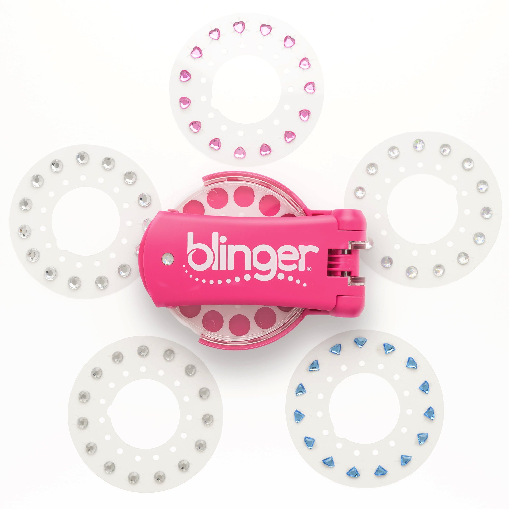 blinger® Diamond Collection Starter Kit with blinger® Gem Stamper + 75 Colorful Hair-Safe Gems