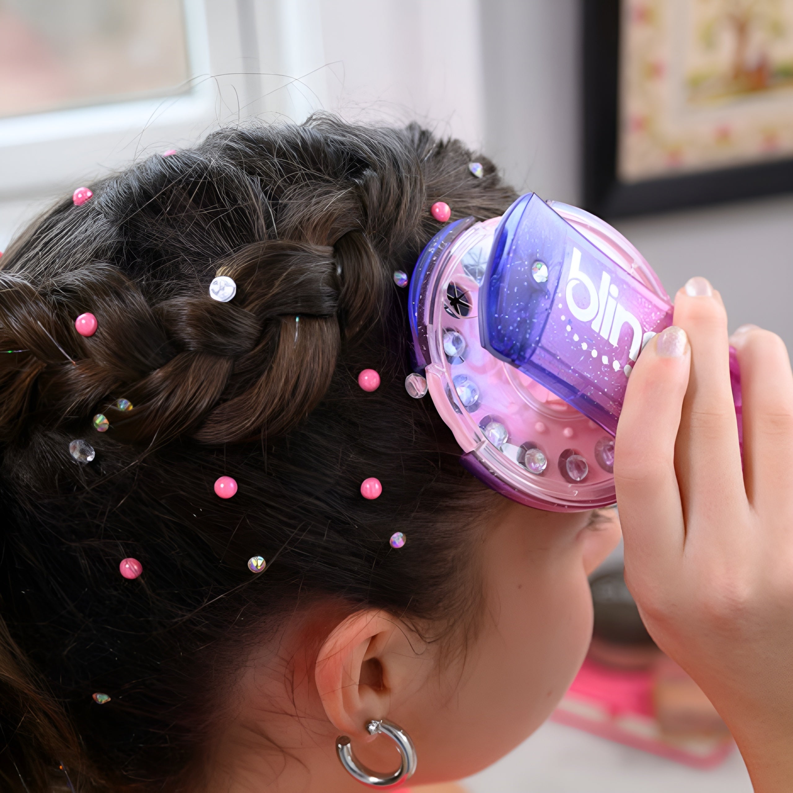 blinger® Celestial Dreams Starter Kit with blinger® Gem Stamper + 75 Colorful Hair-Safe Gems