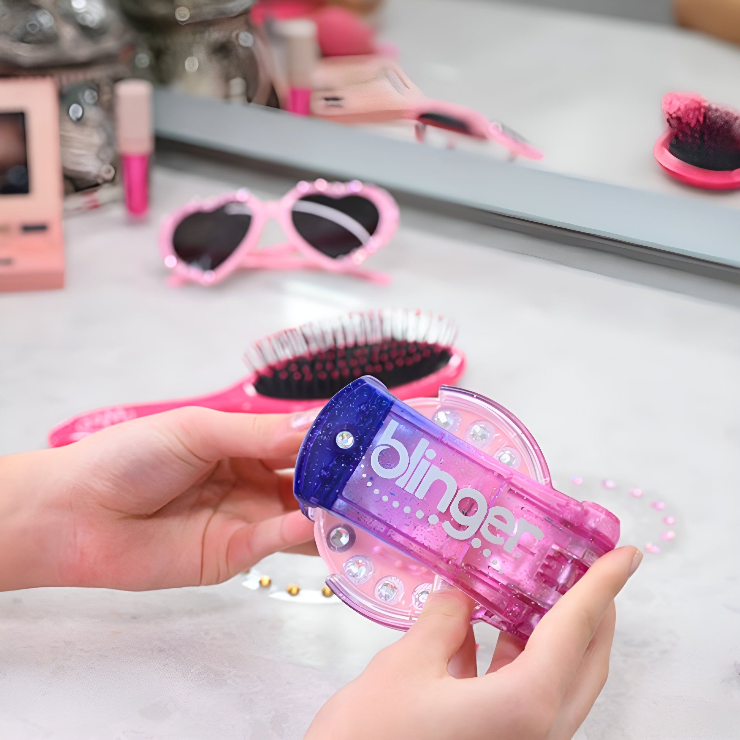 blinger® Celestial Dreams Starter Kit with blinger® Gem Stamper + 75 Colorful Hair-Safe Gems
