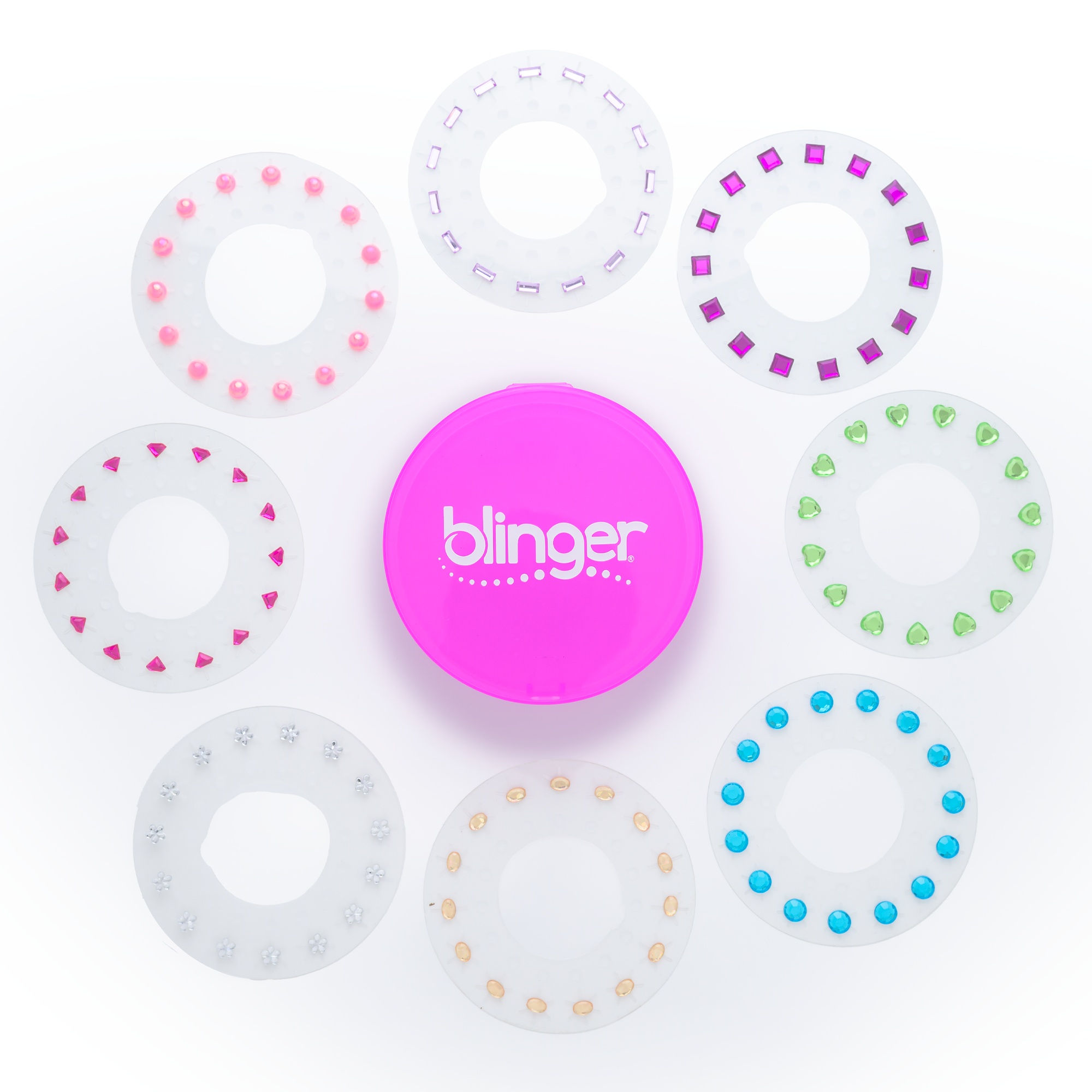 blinger® Sparkles Abound 75 Colorful Hair-Safe Gems with Storage Container