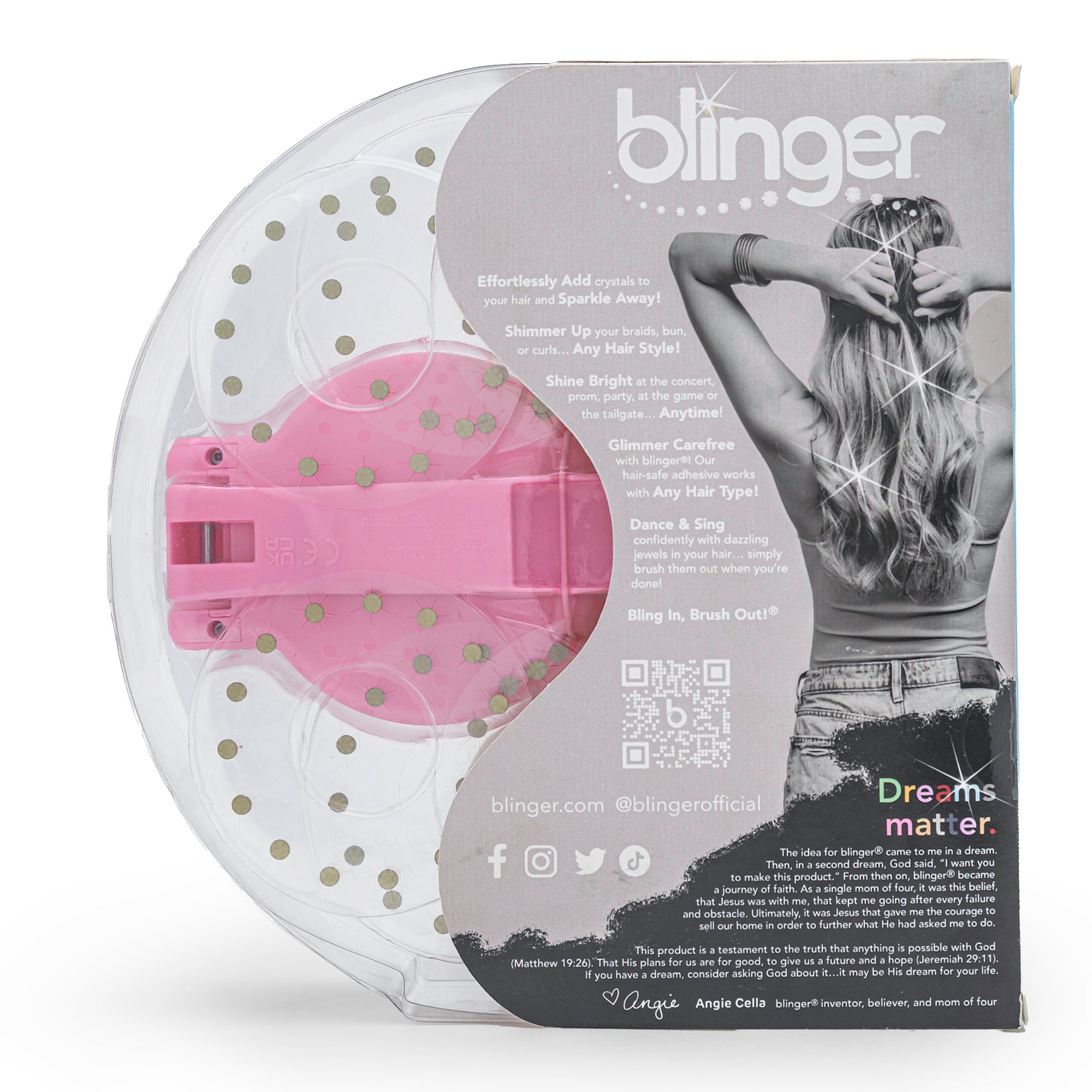 blinger® Limited Edition Reflections Starter Set with blinger® Styling Tool + 90 Precision-Cut Glass Crystals