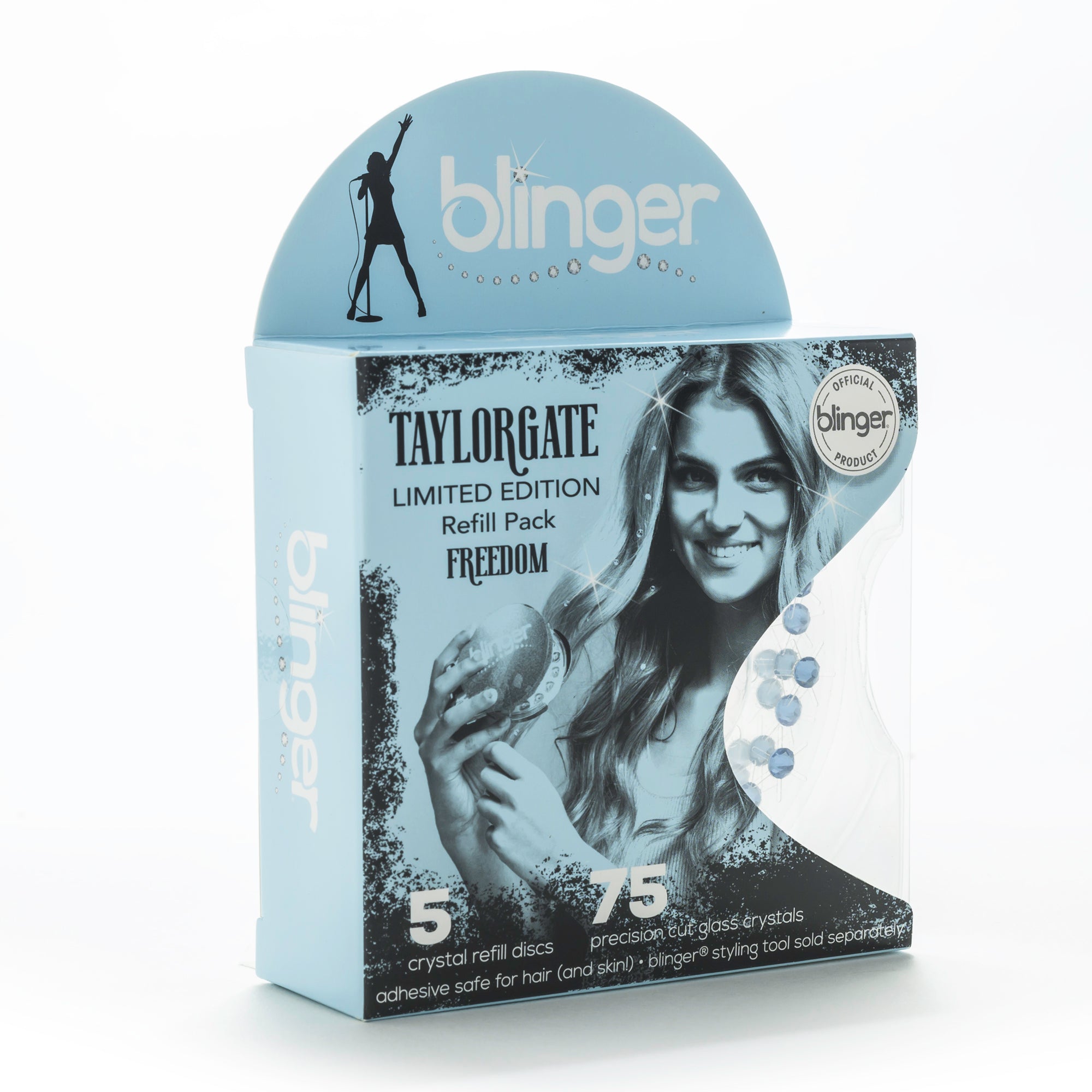 blinger® Limited Edition Reflections Crystal Refill Packs with 75 Precision-Cut Glass Crystals