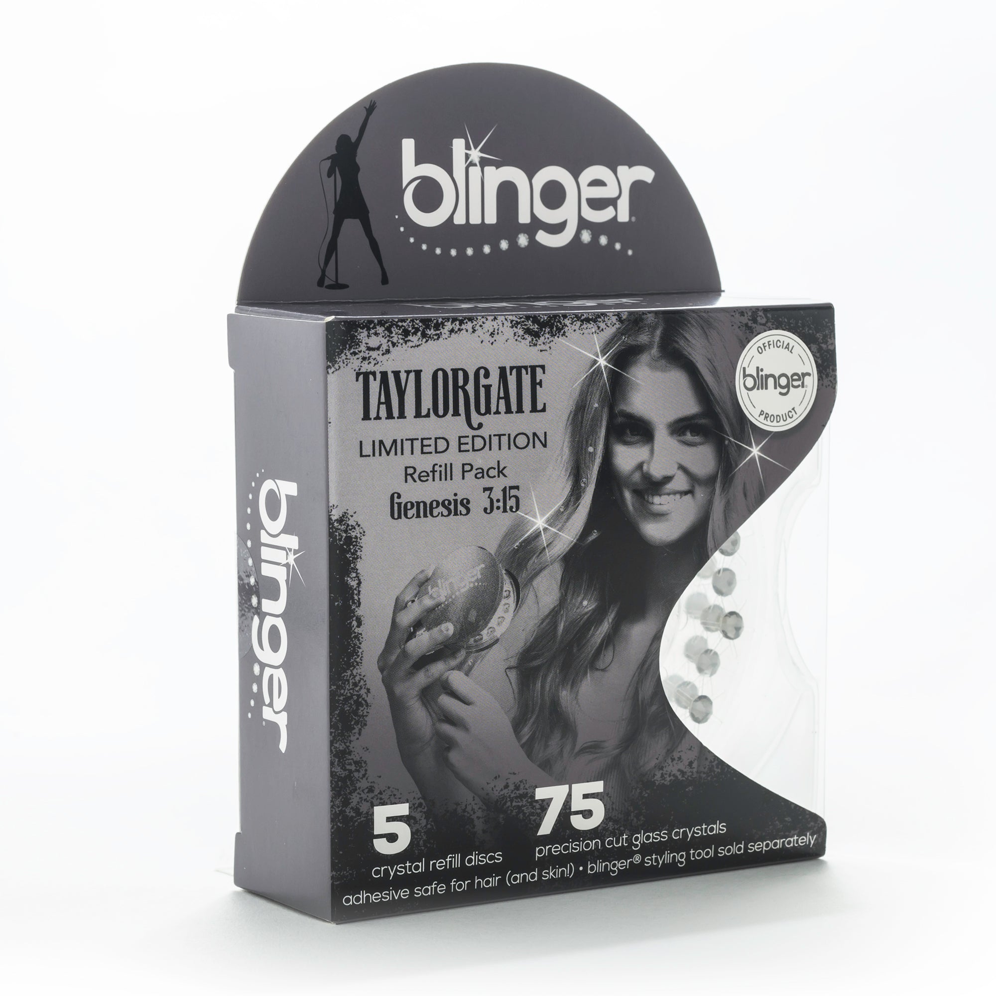 blinger® Limited Edition Reflections Crystal Refill Packs with 75 Precision-Cut Glass Crystals
