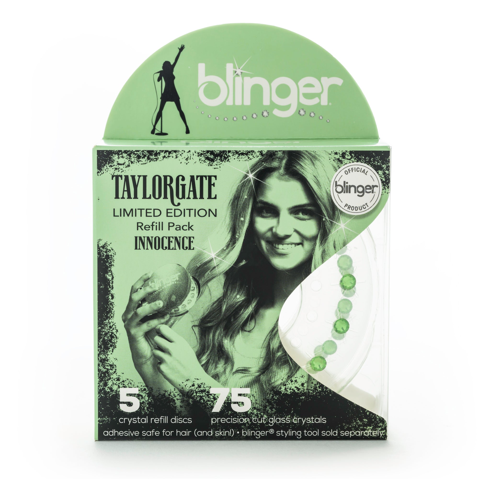 blinger® Limited Edition Reflections Crystal Refill Packs with 75 Precision-Cut Glass Crystals