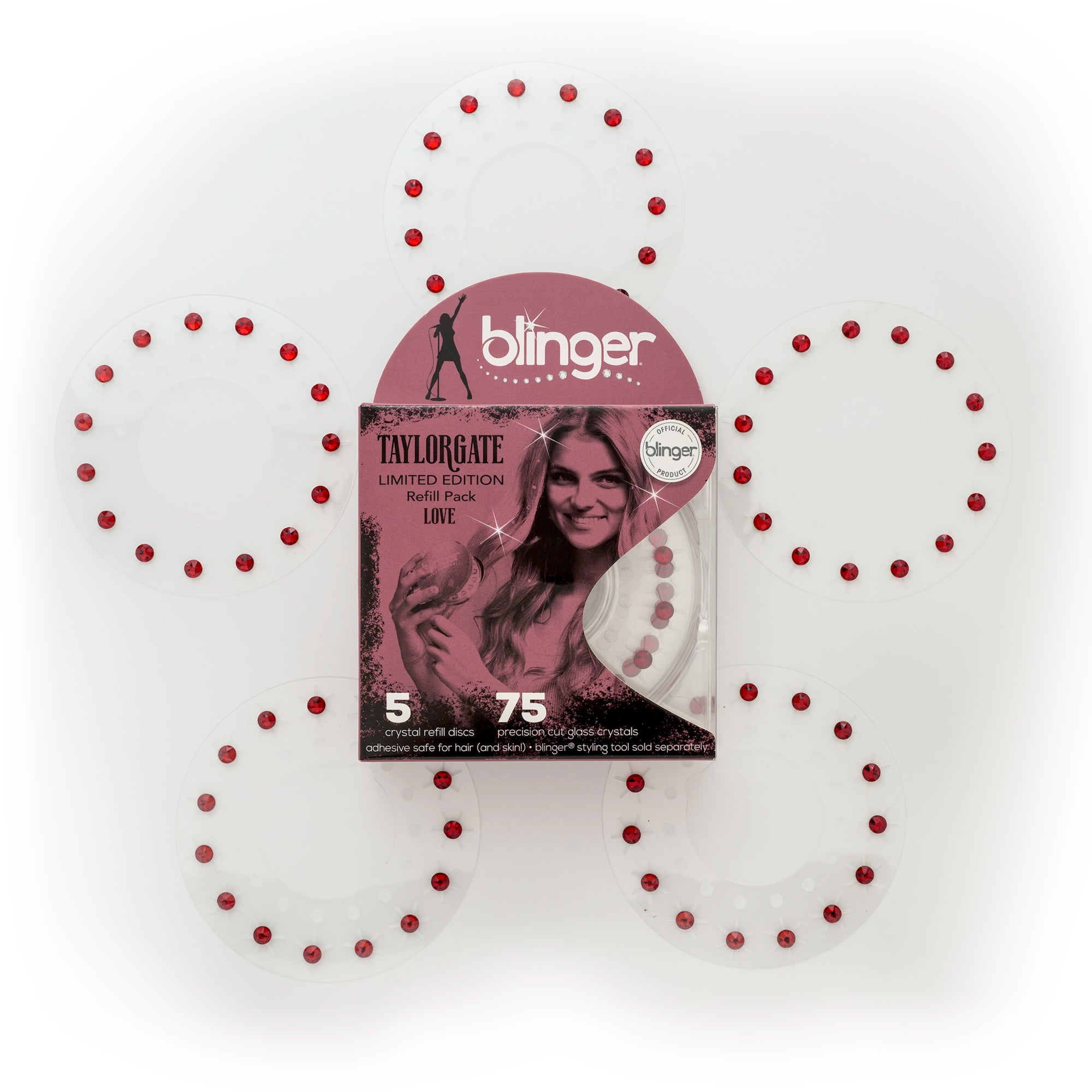 blinger® Limited Edition Reflections Crystal Refill Packs with 75 Precision-Cut Glass Crystals