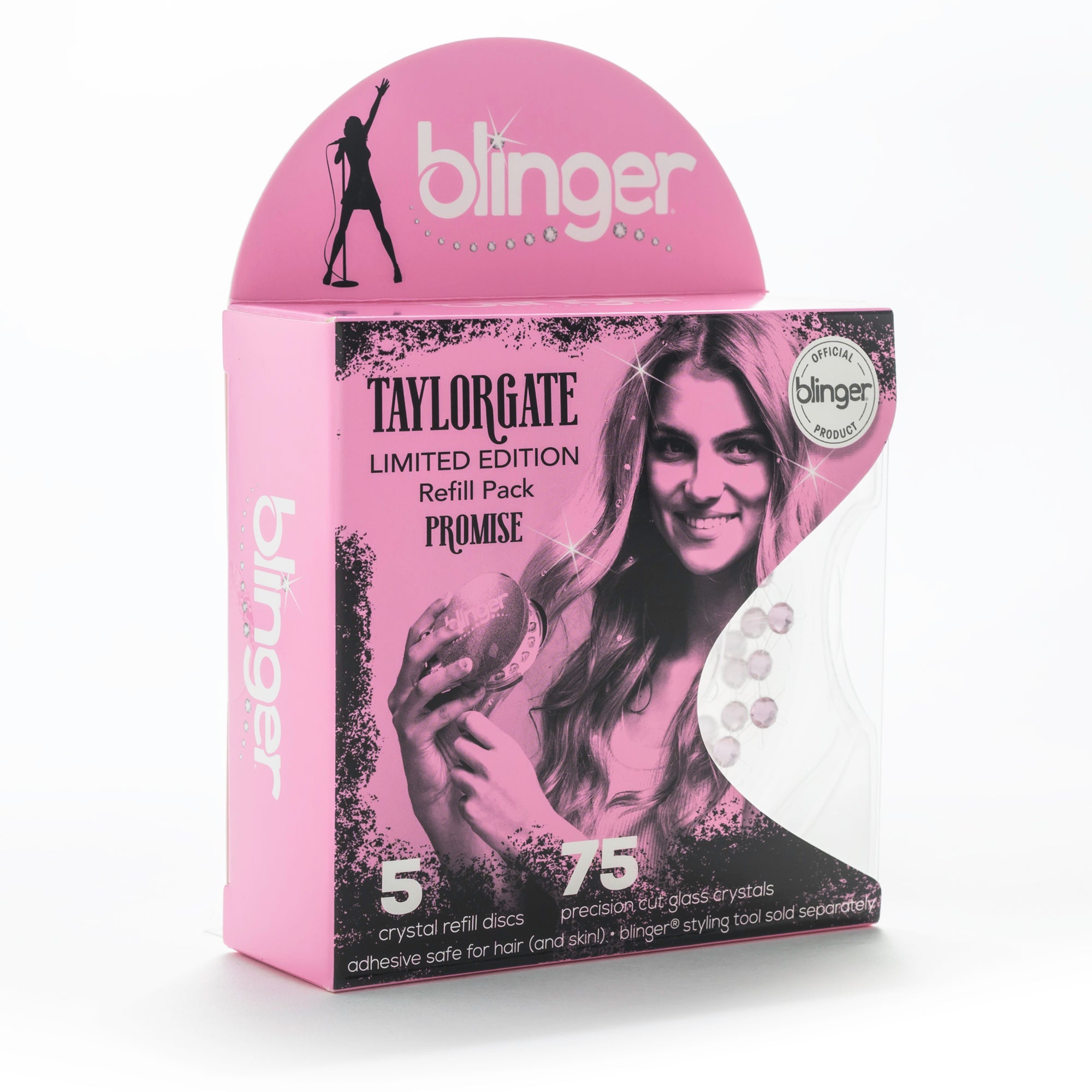 blinger® Limited Edition Reflections Crystal Refill Packs with 75 Precision-Cut Glass Crystals
