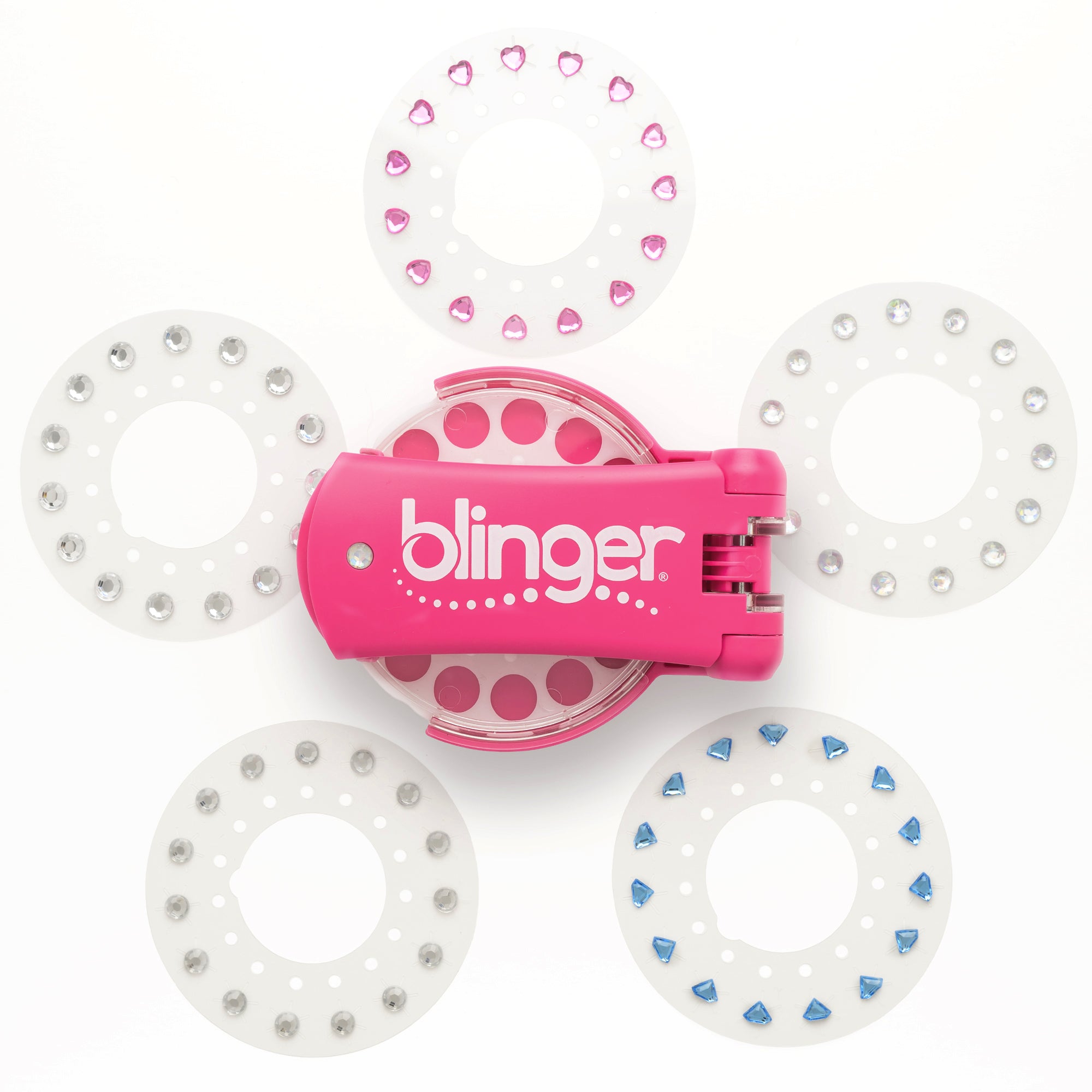 blinger® Diamond Collection Starter Kit with blinger® Gem Stamper + 75 Colorful Acrylic Rhinestones