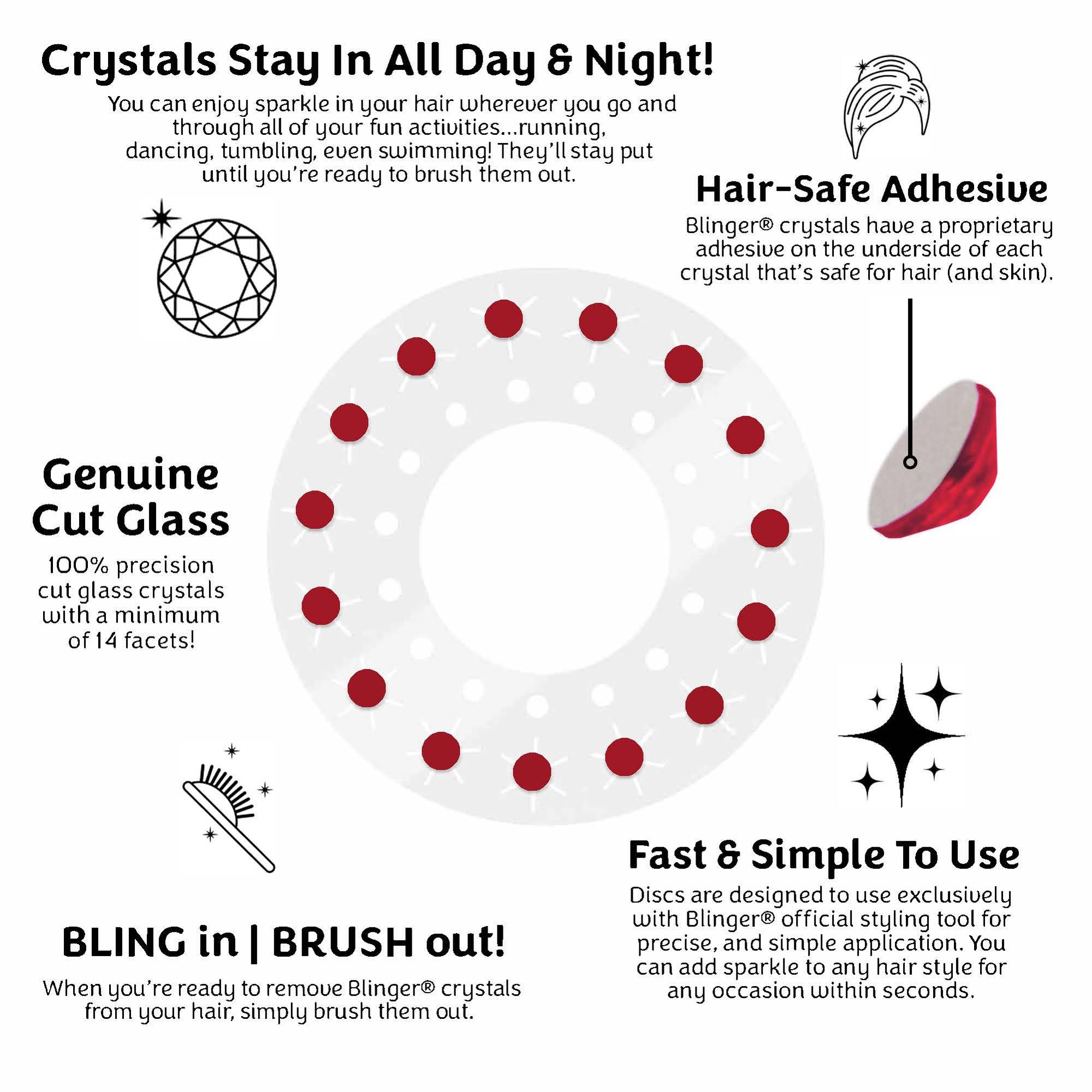 blinger® Pro Series | Limited Edition Stars & Stripes Starter Set with blinger® Styling Tool, 75 Crystals + FREE Vanity Box