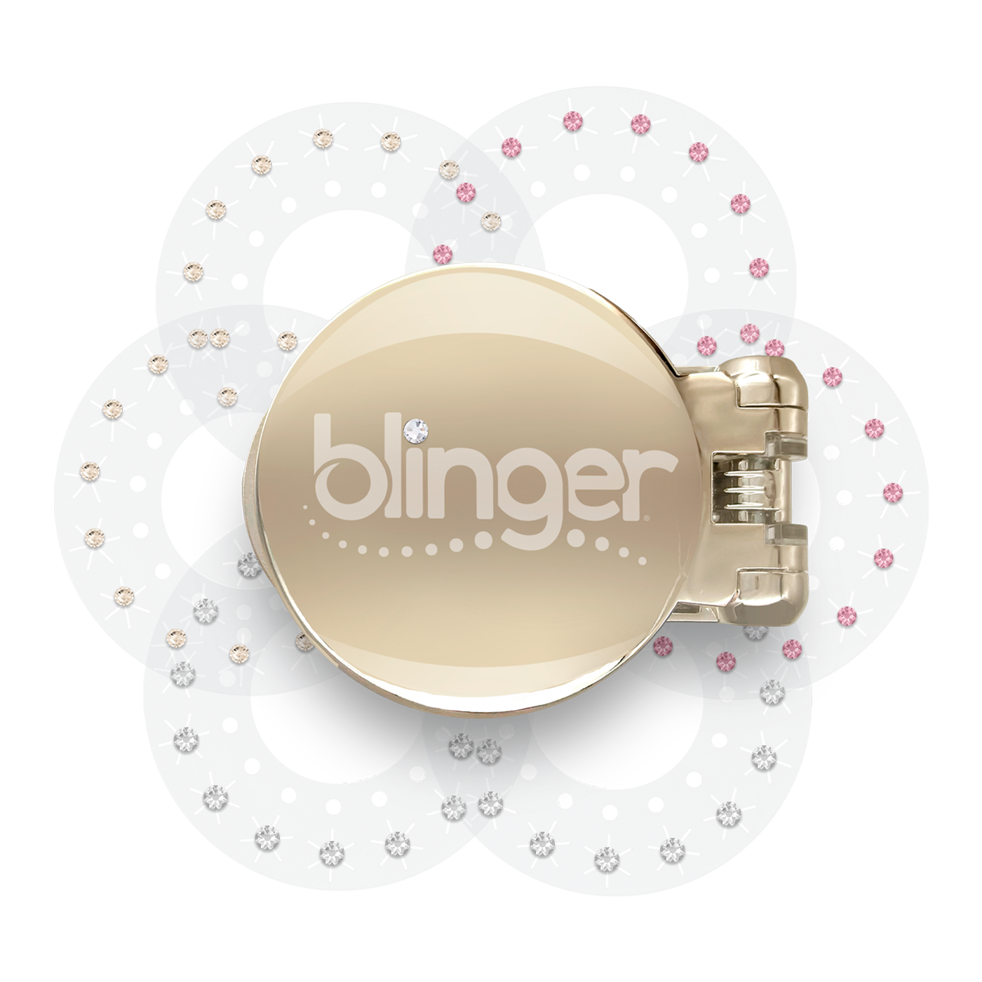 blinger® Shimmer Starter Kit with Gold-Plated blinger® Styling Tool + 90 Precision-Cut Swarovski® Glass Crystals