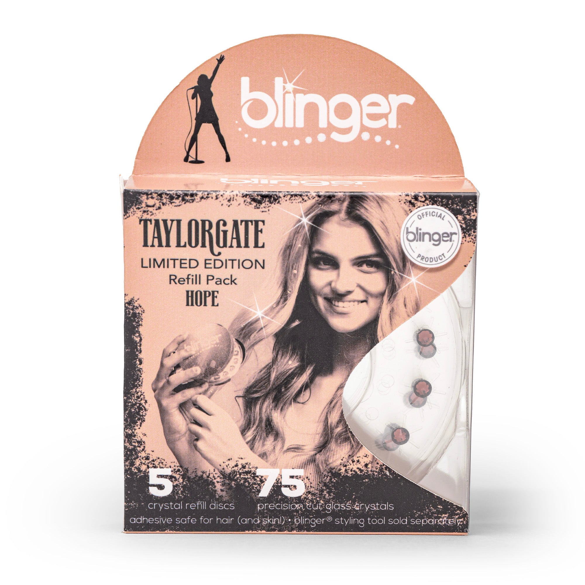 blinger® Limited Edition Taylorgate Crystal Refill Packs with 75 Precision-Cut Glass Crystals