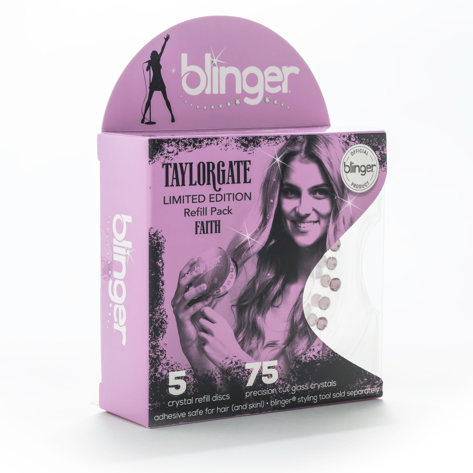 blinger® Limited Edition Taylorgate Crystal Refill Packs with 75 Precision-Cut Glass Crystals