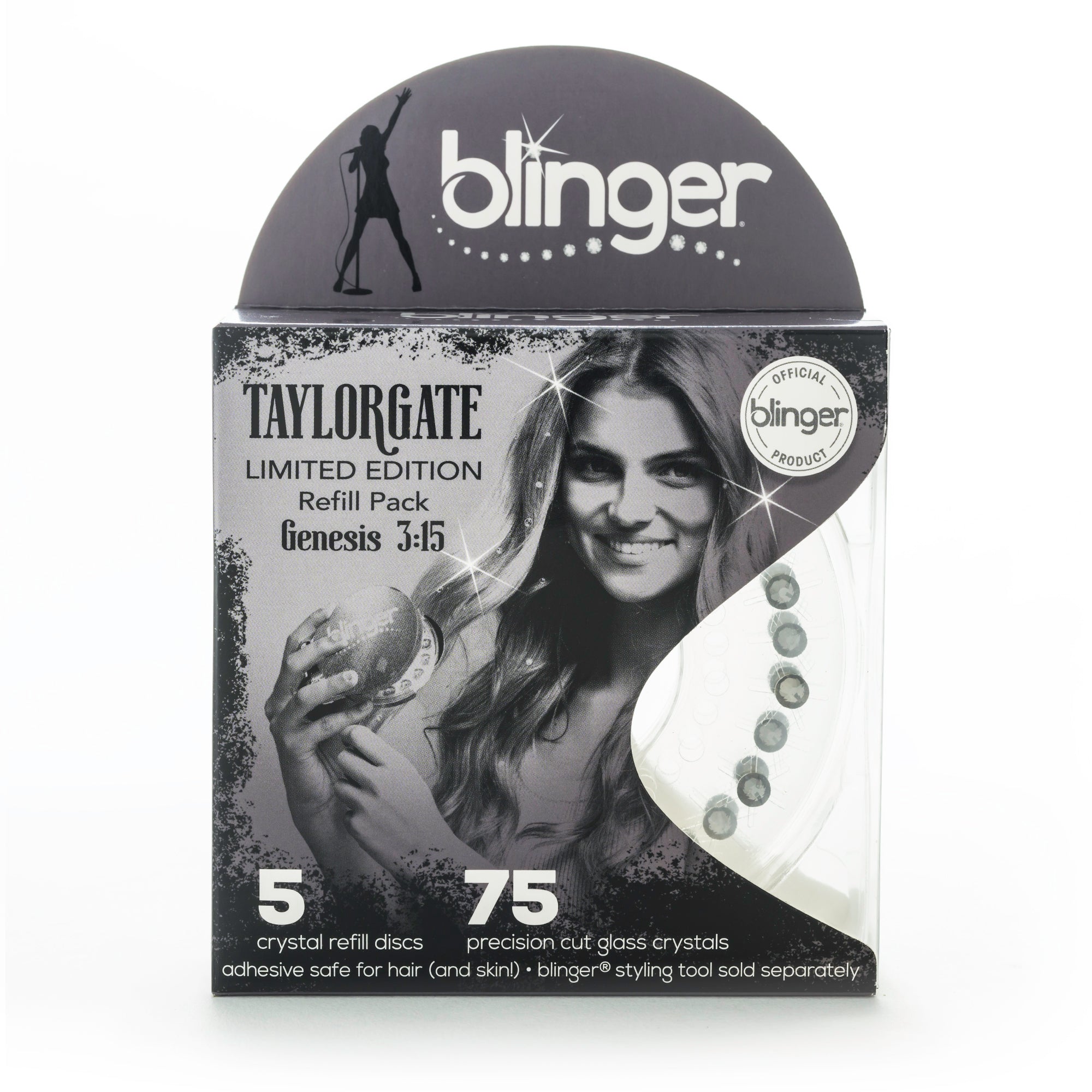 blinger® Limited Edition Taylorgate Crystal Refill Packs with 75 Precision-Cut Glass Crystals