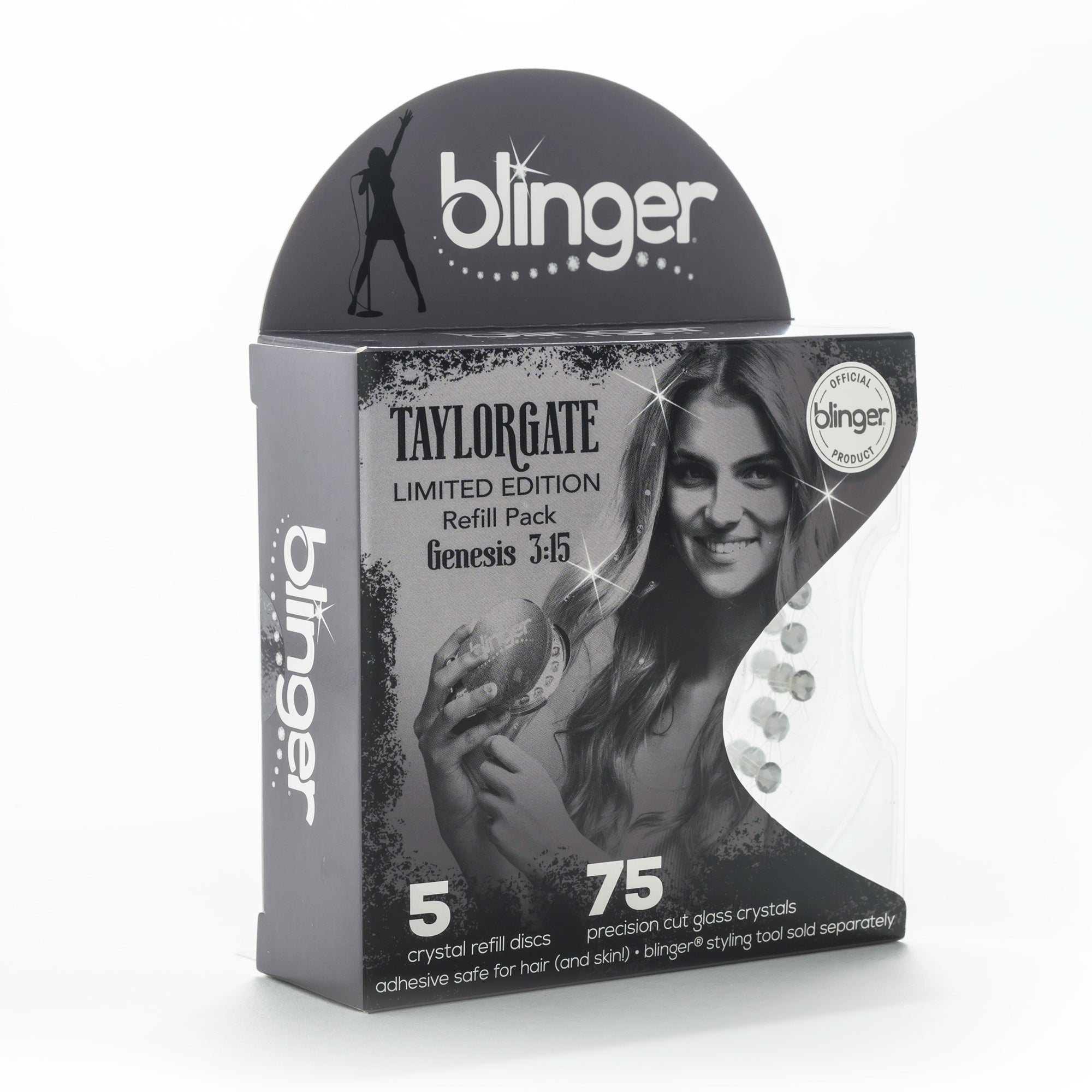 blinger® Limited Edition Taylorgate Crystal Refill Packs with 75 Precision-Cut Glass Crystals