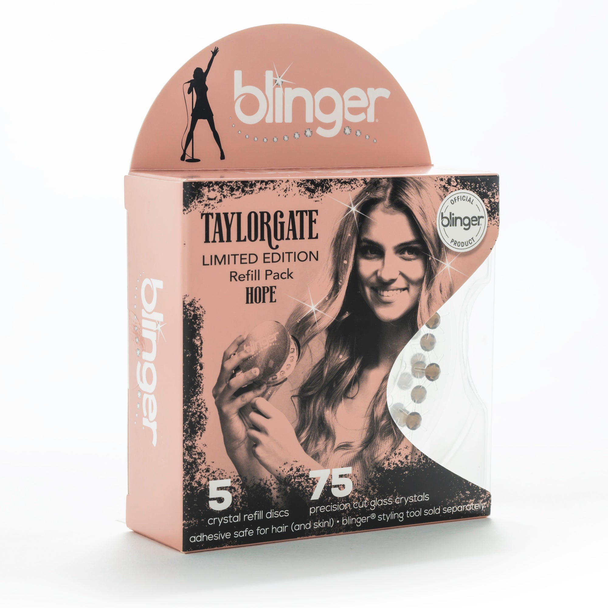 blinger® Limited Edition Taylorgate Crystal Refill Packs with 75 Precision-Cut Glass Crystals