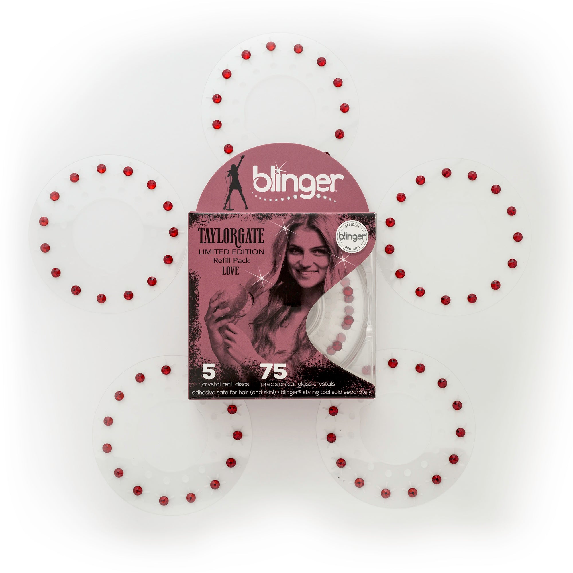 blinger® Limited Edition Taylorgate Crystal Refill Packs with 75 Precision-Cut Glass Crystals