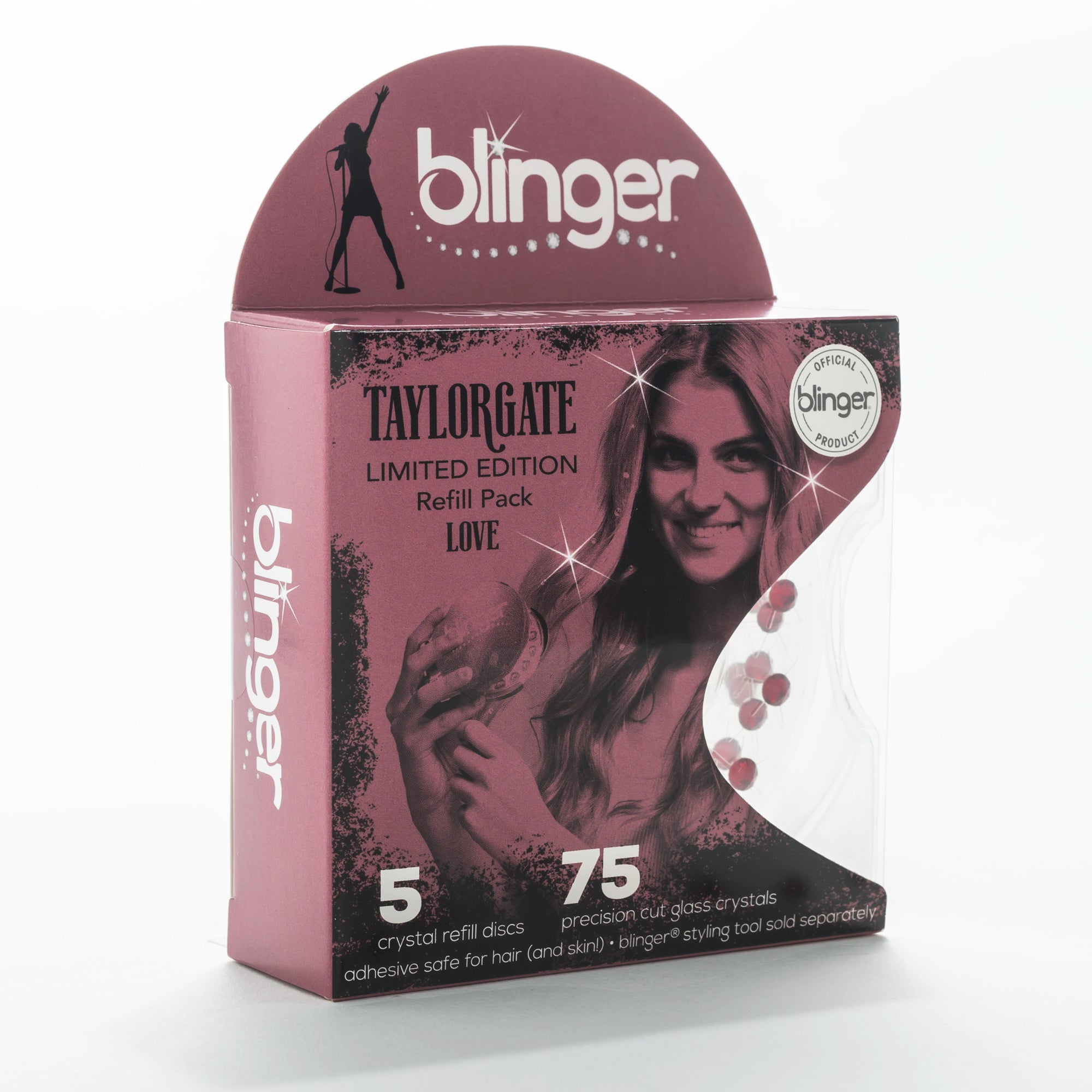 blinger® Limited Edition Taylorgate Crystal Refill Packs with 75 Precision-Cut Glass Crystals