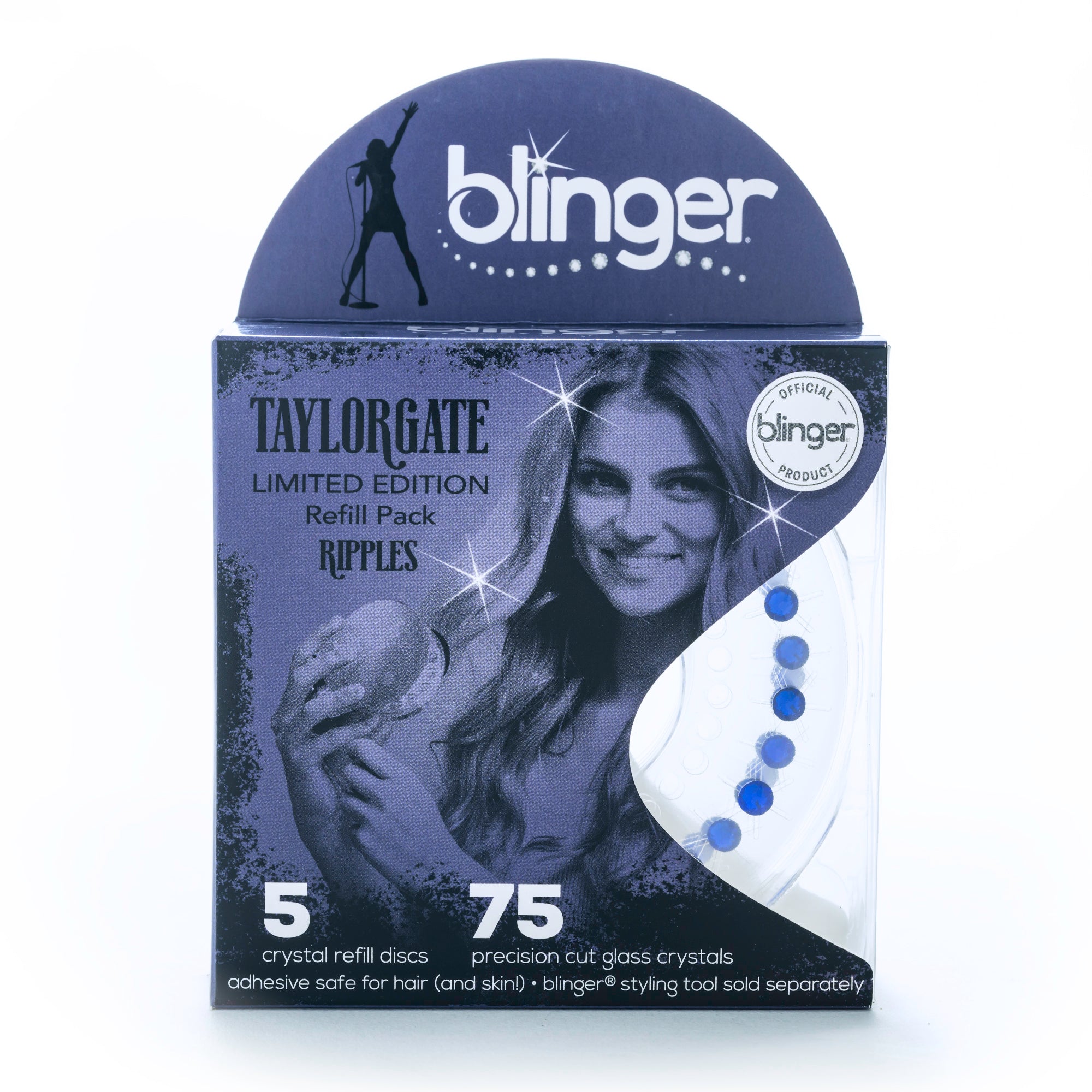 blinger® Limited Edition Taylorgate Crystal Refill Packs with 75 Precision-Cut Glass Crystals