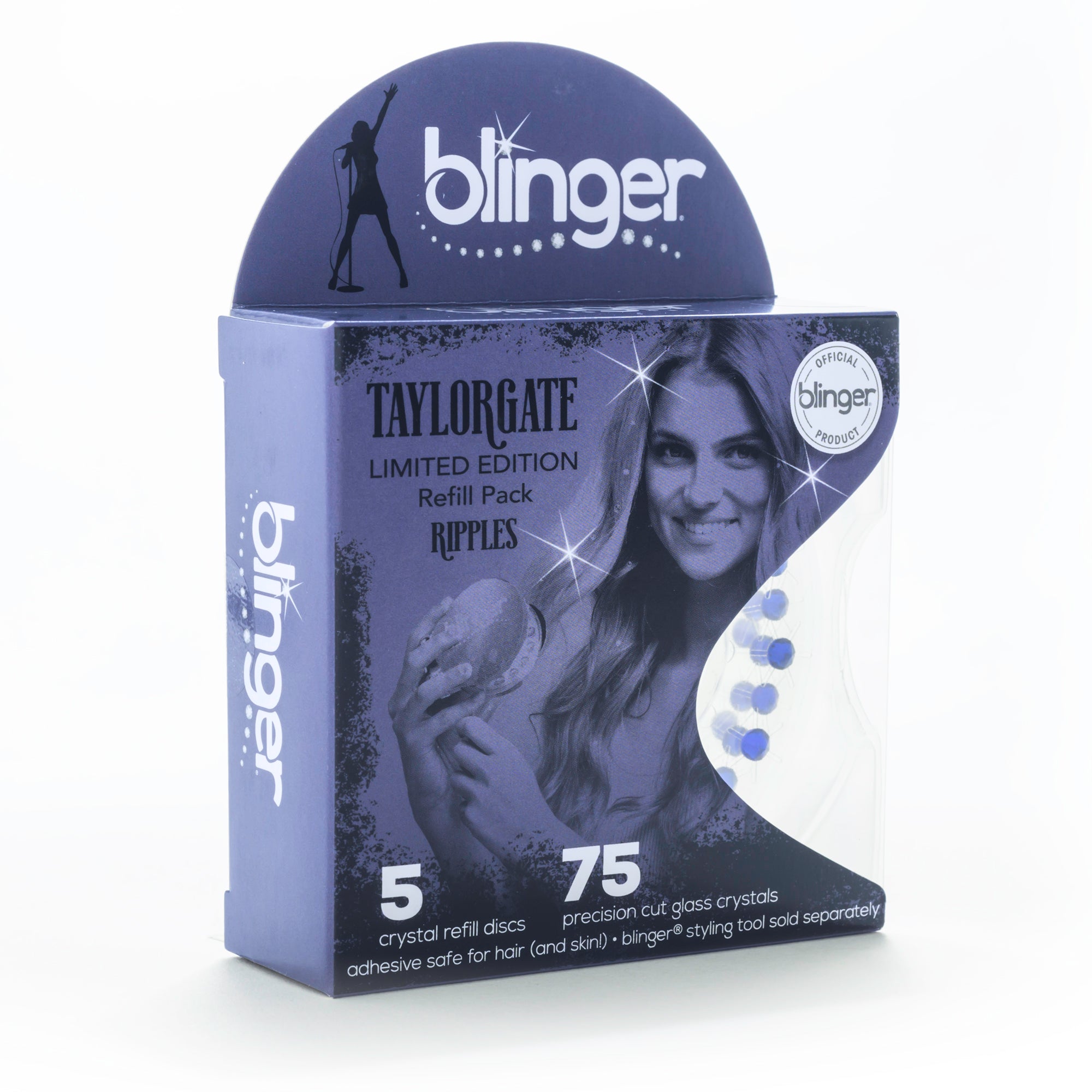 blinger® Limited Edition Taylorgate Crystal Refill Packs with 75 Precision-Cut Glass Crystals