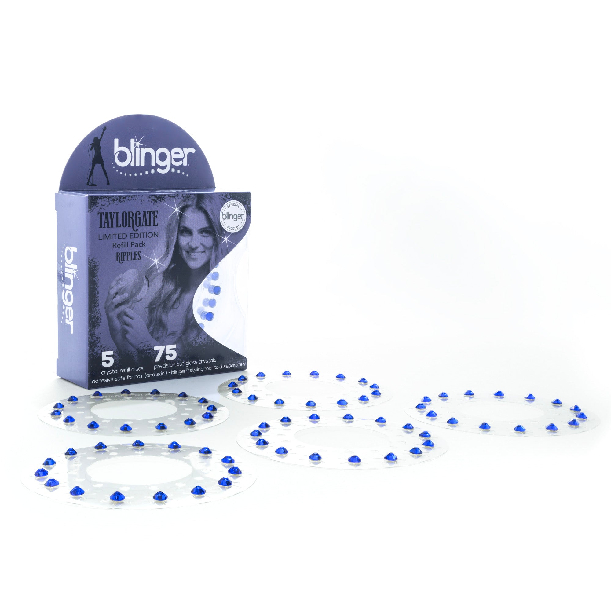 blinger® Limited Edition Taylorgate Crystal Refill Packs with 75 Precision-Cut Glass Crystals