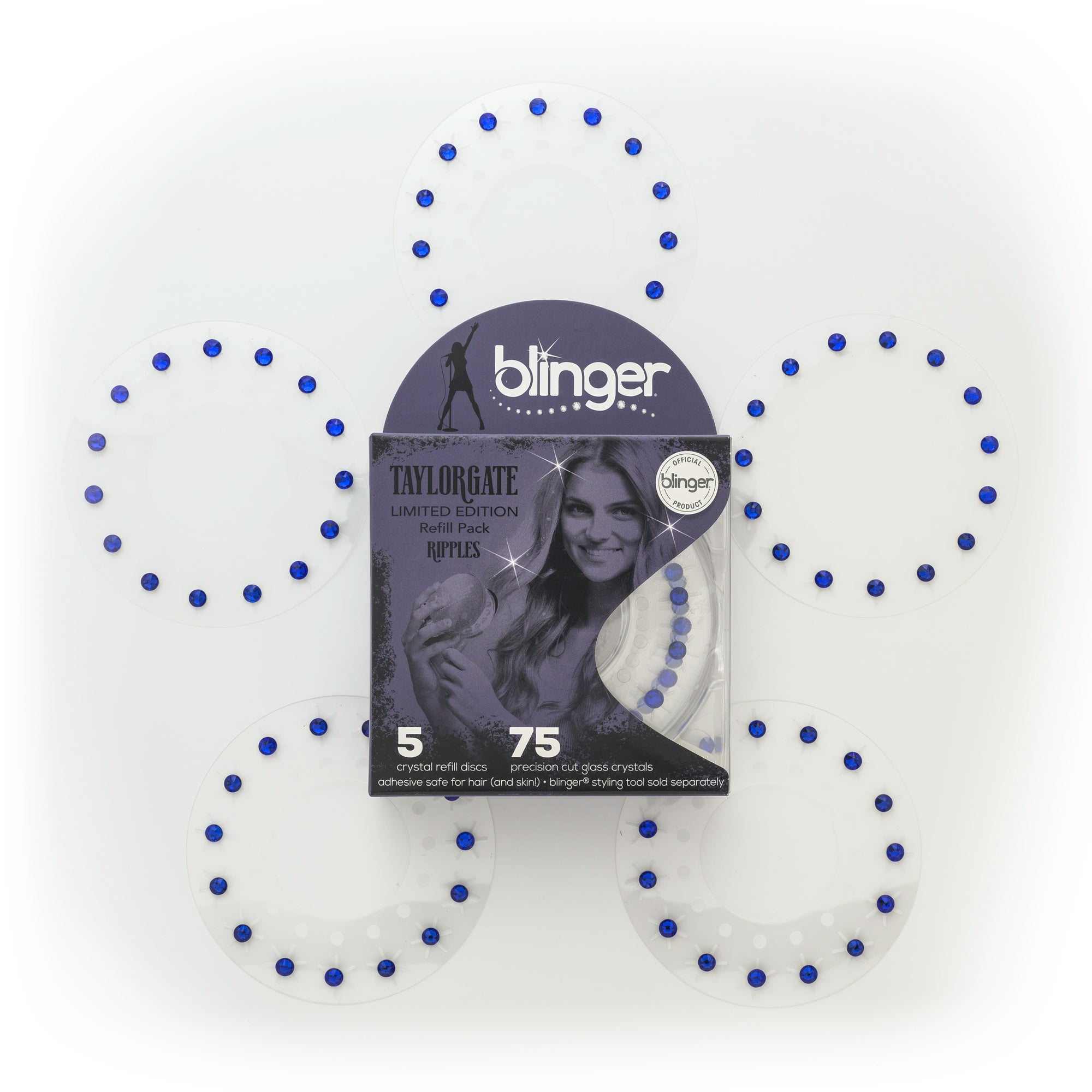 blinger® Limited Edition Taylorgate Crystal Refill Packs with 75 Precision-Cut Glass Crystals