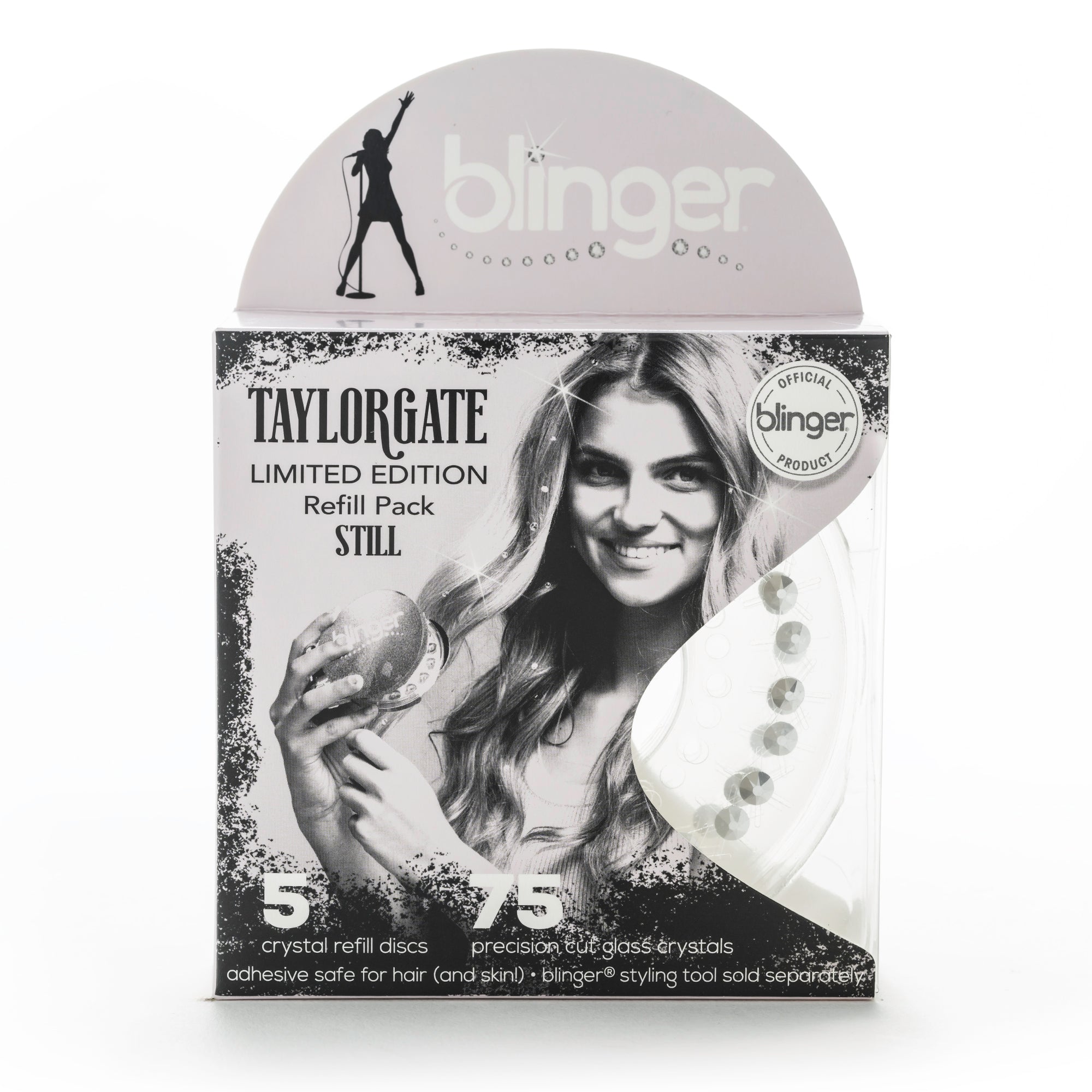 blinger® Limited Edition Taylorgate Crystal Refill Packs with 75 Precision-Cut Glass Crystals