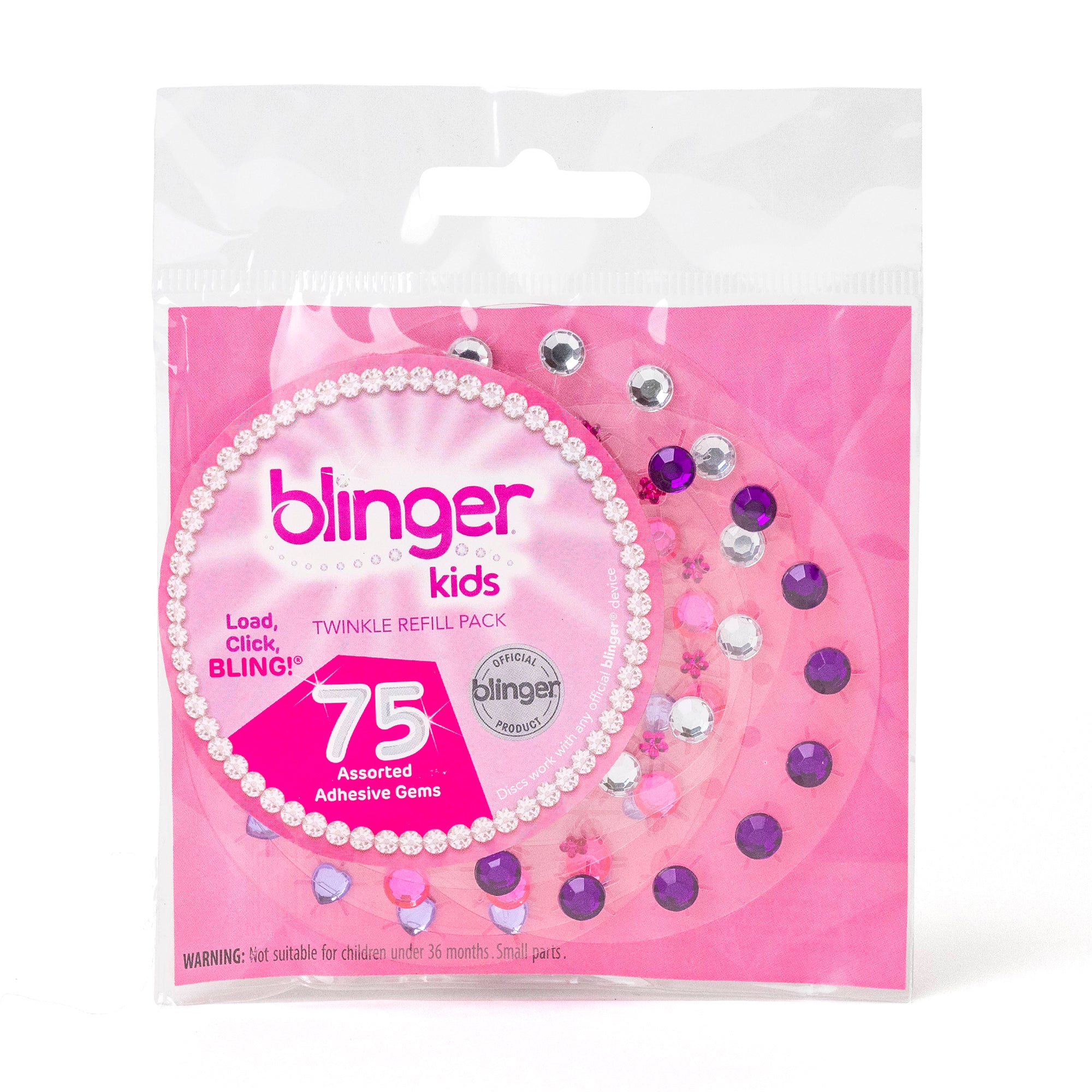 blinger® kids Twinkle Collection Refill Pack with 75 Colorful Gems