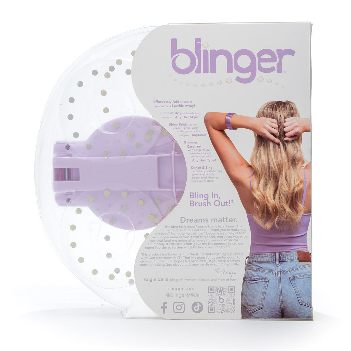 blinger® Gem Z Starter Set with blinger® Styling Tool + 75 Precision-Cut Glass Crystals