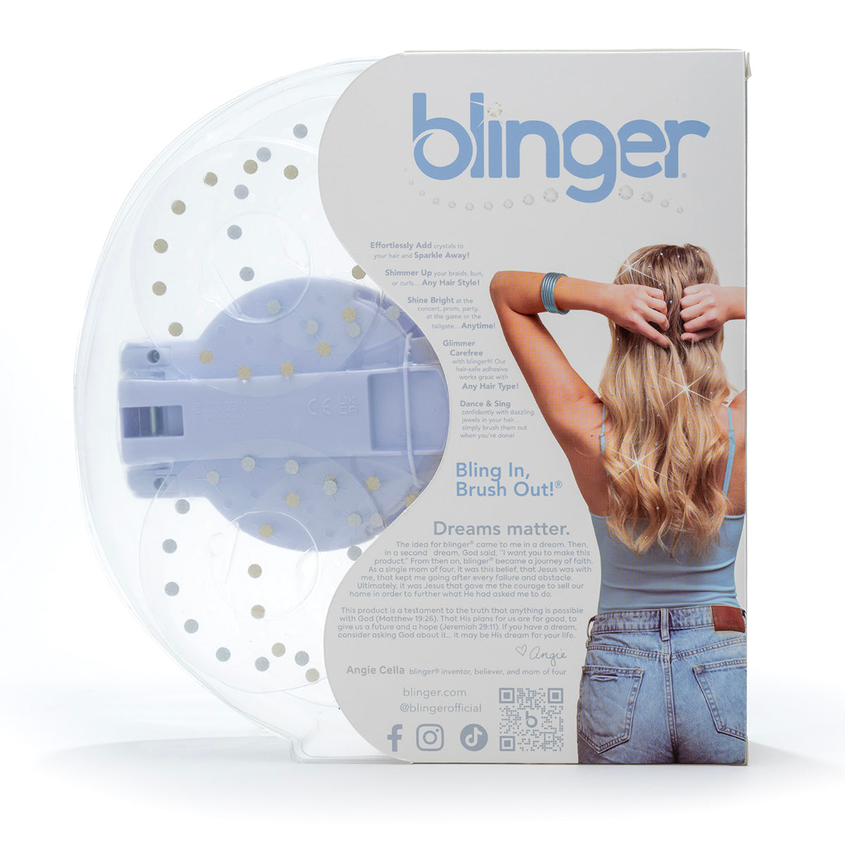 blinger® Gem Z Starter Set with blinger® Styling Tool + 75 Precision-Cut Glass Crystals