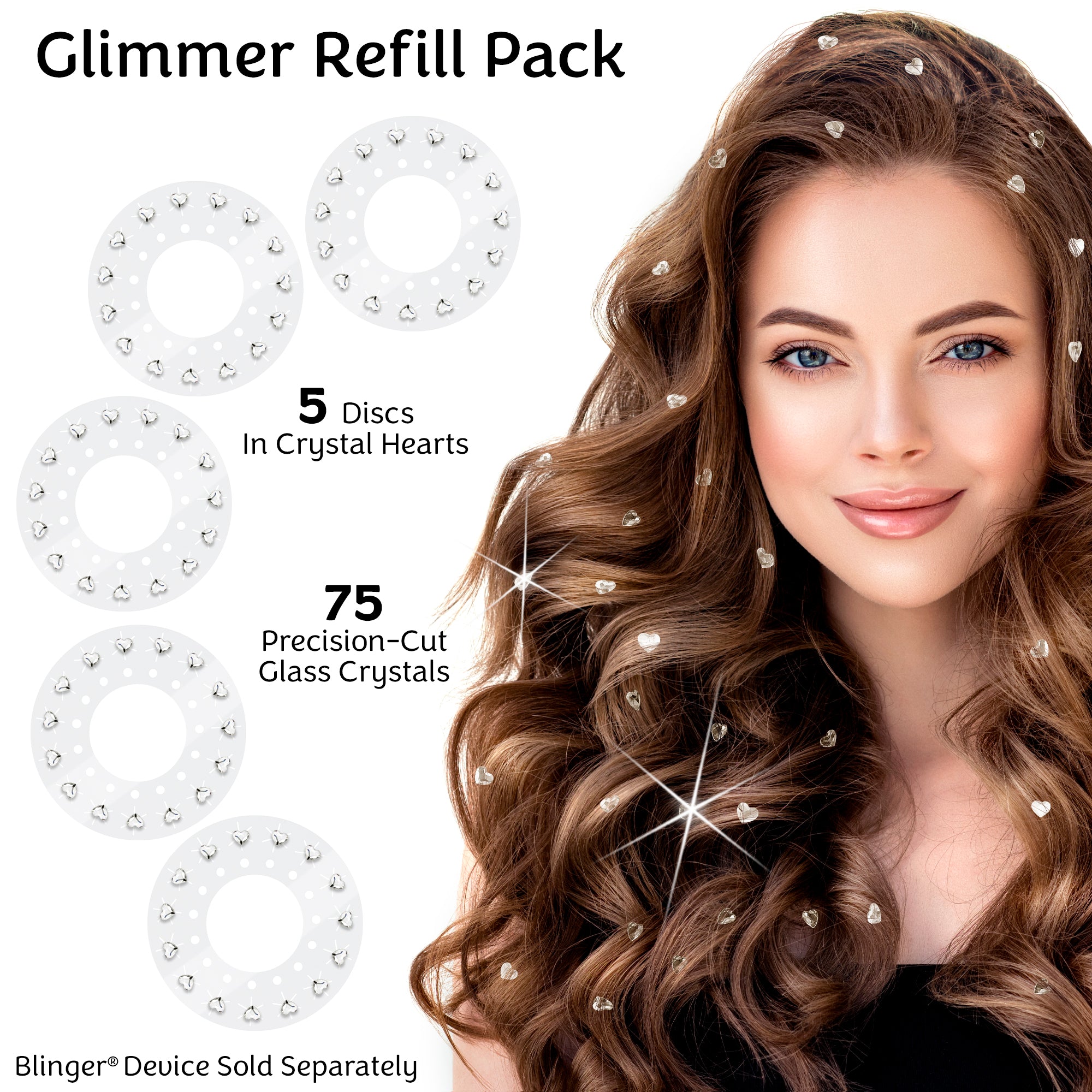 Gem Refill Set 180 Round Gems Glam Styling Tool Accessories