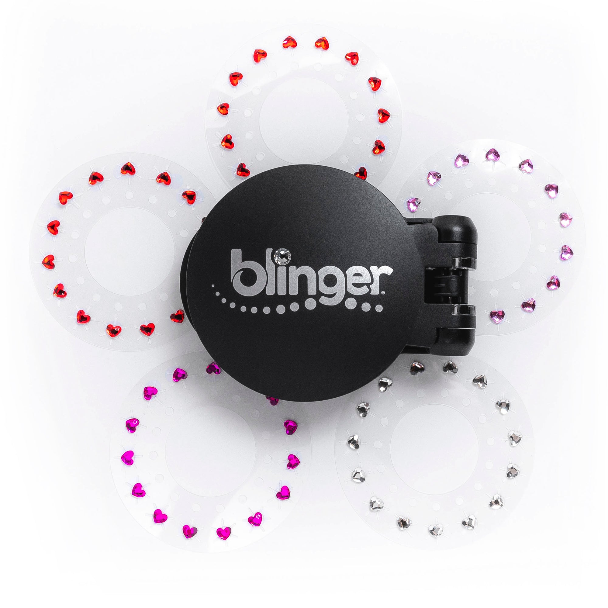 blinger® Pro Series | Limited Edition Love & Hearts Starter Set with blinger® Styling Tool, 75 Crystals + FREE Vanity Box